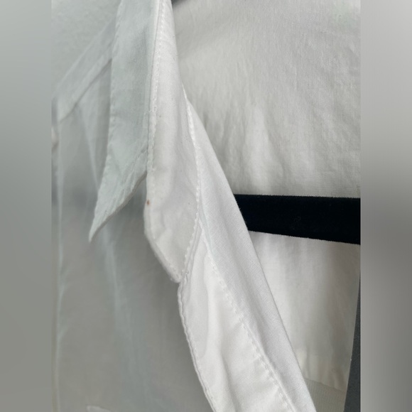 Eileen Fisher white classic button down shirt | pajama style organic cotton | S - Picture 12 of 15